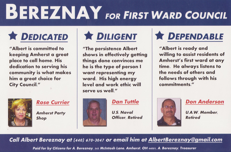 Al Bereznay Amherst OH
