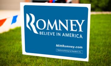 mitt romney yard sign lorain county ohio